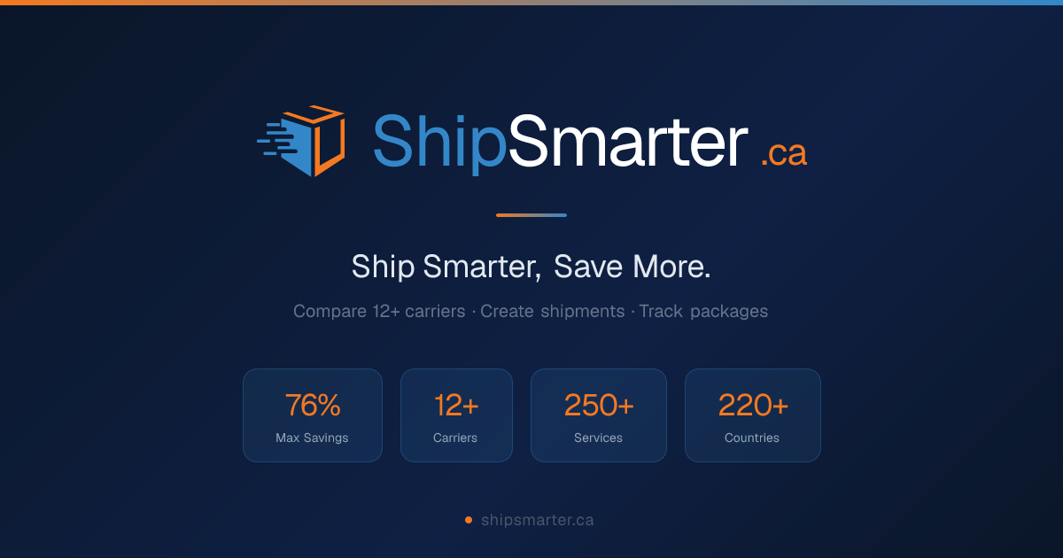 Shipping Cost Calculator — 12 Carriers | ShipSmarter.ca